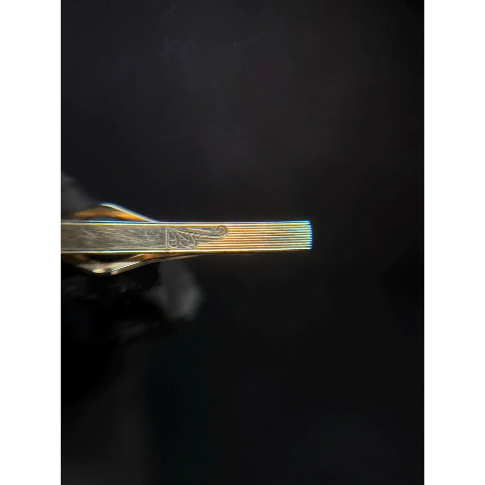 Vintage Anson 1/20 12K Gold Filled Engraved Tie Clip Mid Century